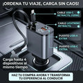 CARGADOR RETRÁCTIL PARA CARRO - CARGA RÁPIDA 4 en 1